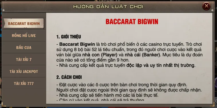 Baccarat BigWin Livestream Tại B52 Club Sảnh Bài Đẳng Cấp Thắng Lớn
