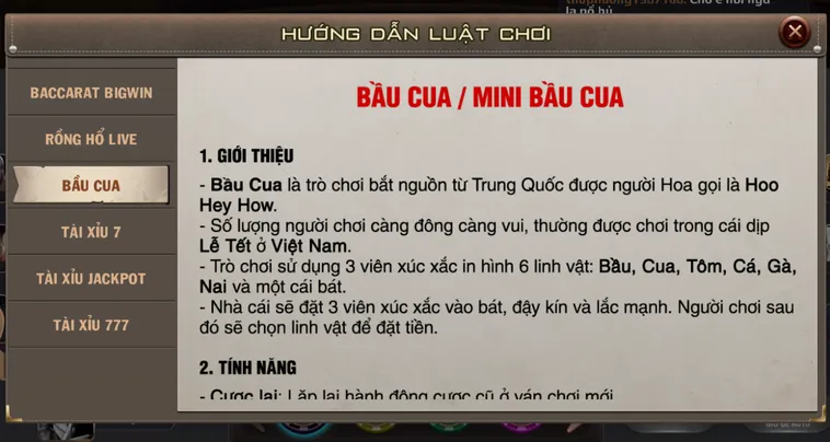 Chơi Minigame Mini Bầu Cua Tại B52 Club Đổi Thưởng Cực Nhanh Và Dễ