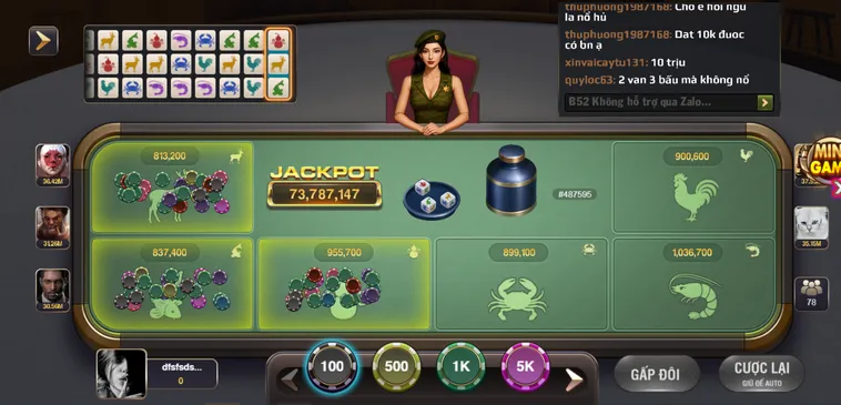 Chơi Minigame Mini Bầu Cua Tại B52 Club Đổi Thưởng Cực Nhanh Và Dễ