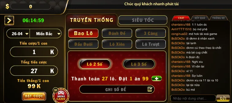 Bí Kíp Đánh Lô Đề 1 Ăn 99 Tại B52 Club Hốt Bạc Tỷ Mỗi Ngày