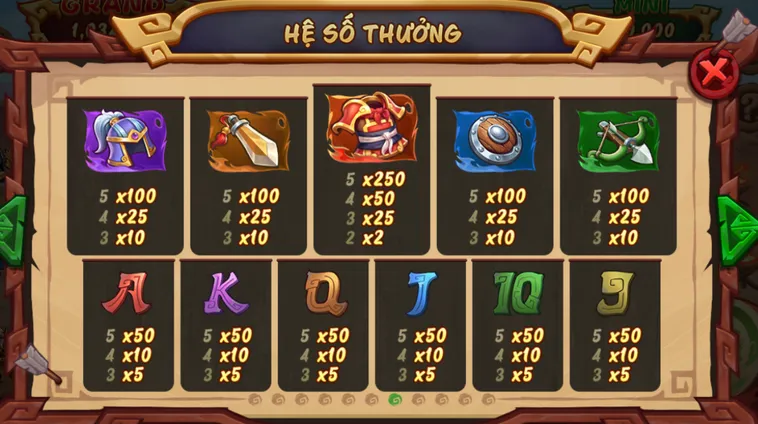 Hệ số trong nổ hũ mãnh tướng công thành tại B52.