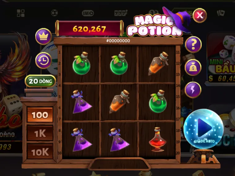 Minigame Magic Potion Tại B52 Club Bí Thuật Chế Thuốc Nổ Hũ Khủng