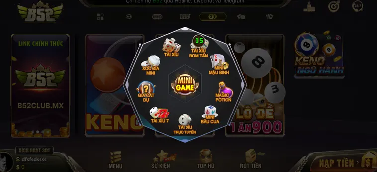 Minigame B52 Club Chơi Nhanh Thắng Lớn Kiếm Tiền Triệu Mỗi Ngày
