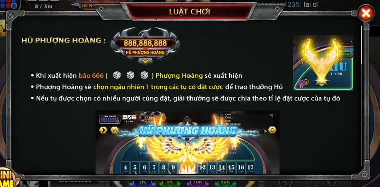 Khám Phá Casino Sicbo Phượng Hoàng Tại B52 Club Đầy Kịch Tính