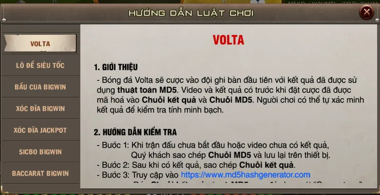 Bóng Đá Volta MD5 Tại B52 Club Đỉnh Cao Cá Cược Thế Hệ Mới
