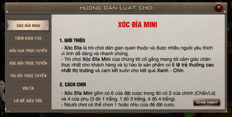Chơi Minigame Xóc Dĩa Mini Tại B52 Club Ăn Tiền Thật Siêu Tốc Ngay